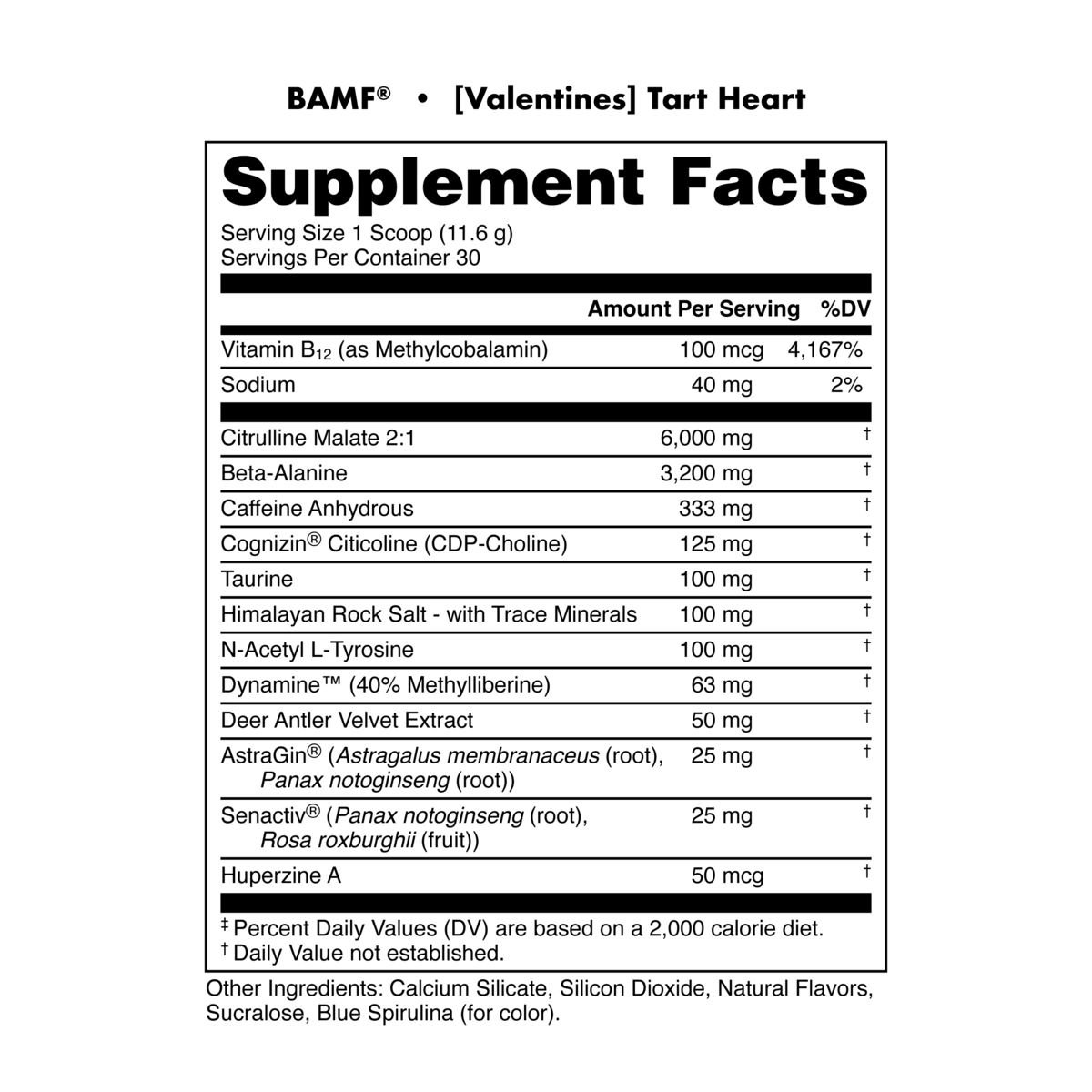 Image of LAST CHANCE FLAVORS - BAMF High Stimulant Nootropic Pre-Workout - Flavor - Tart Heart