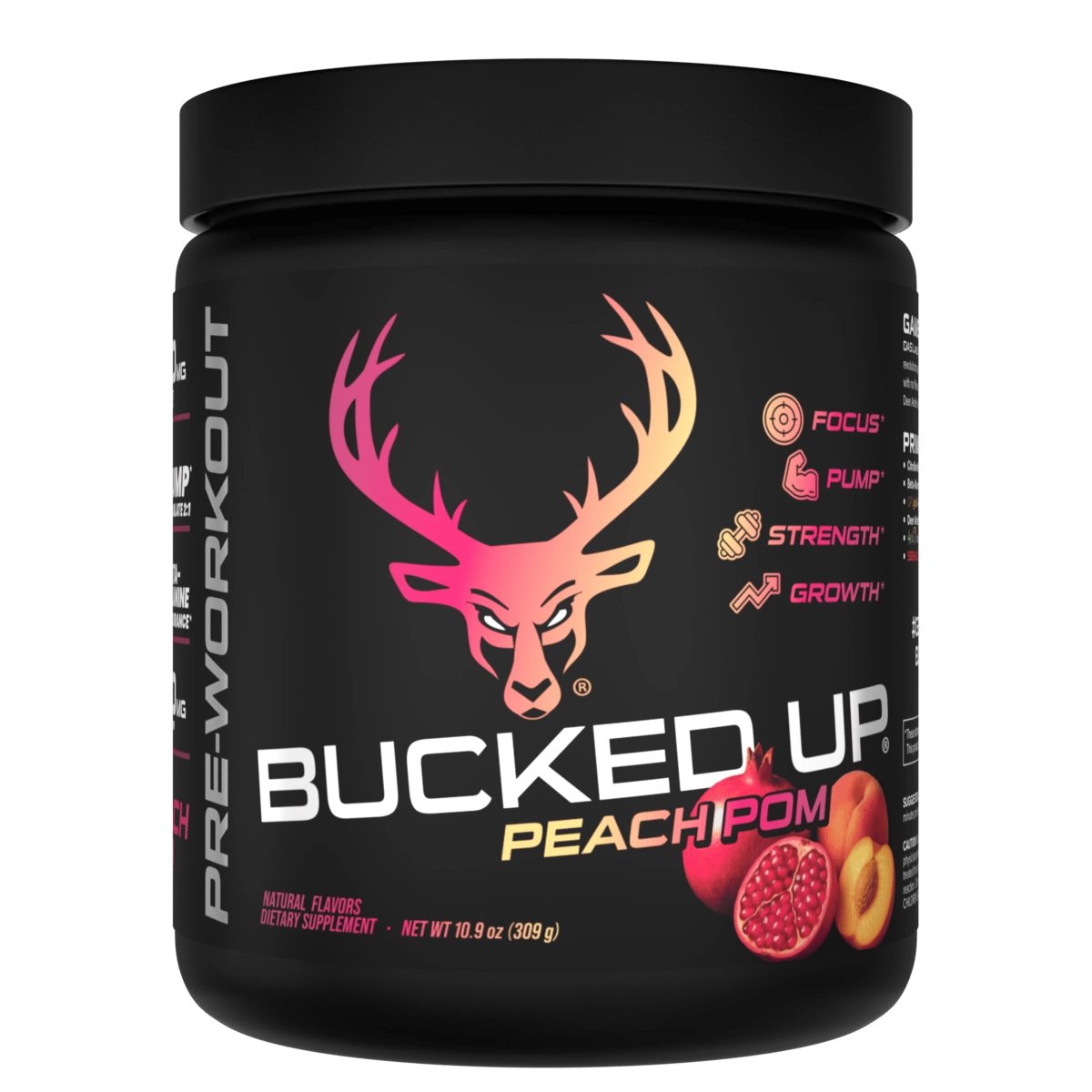 Image of LAST CHANCE FLAVORS - Bucked Up Pre-Workout - Flavor - Peach Pom