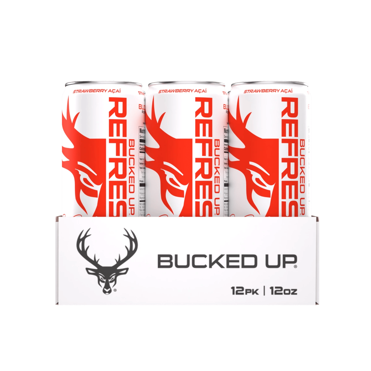 Image of Refresher™ Energy Drinks (1 Case / 12 Cans) - Flavor - Strawberry Acai