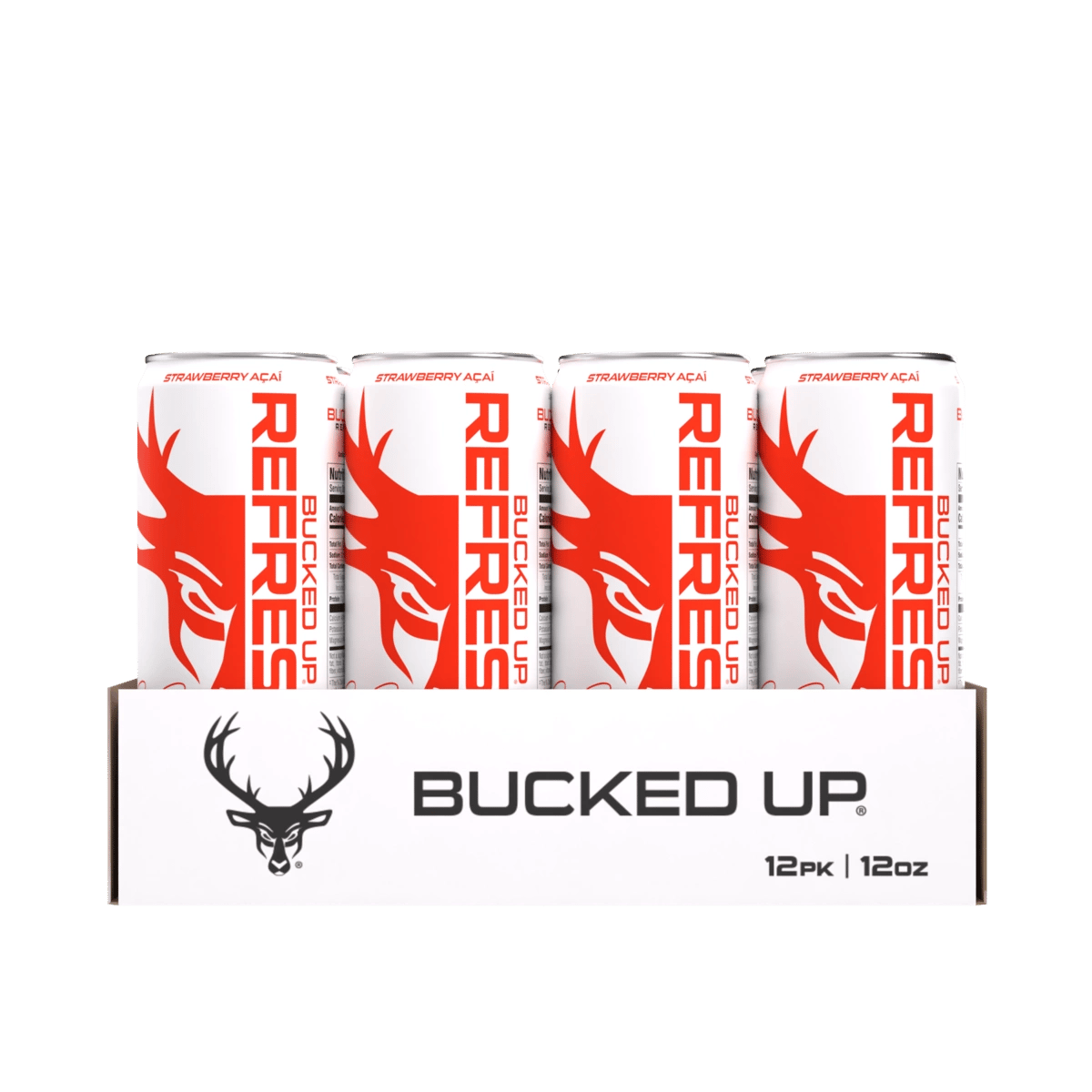 Image of Refresher™ Energy Drinks (1 Case / 12 Cans) - Flavor - Strawberry Acai