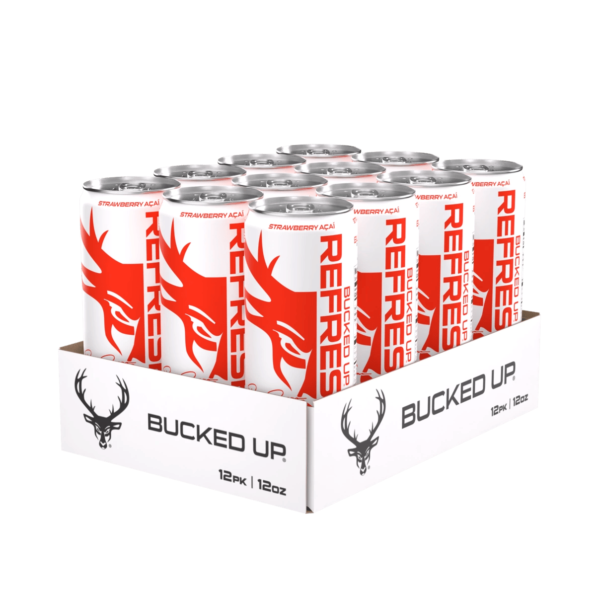 Image of Refresher™ Energy Drinks (1 Case / 12 Cans) - Flavor - Strawberry Acai