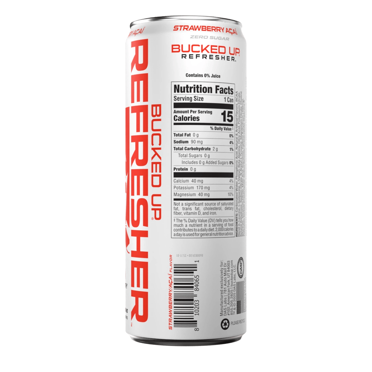 Image of Refresher™ Energy Drinks (1 Case / 12 Cans) - Flavor - Strawberry Acai
