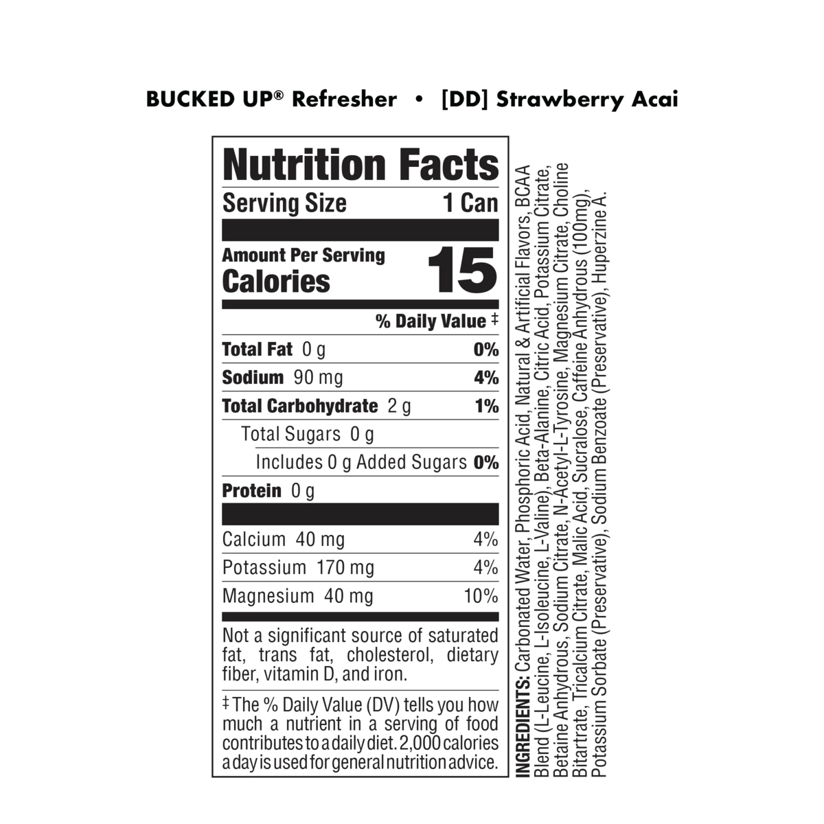 Image of Refresher™ Energy Drinks (1 Case / 12 Cans) - Flavor - Strawberry Acai