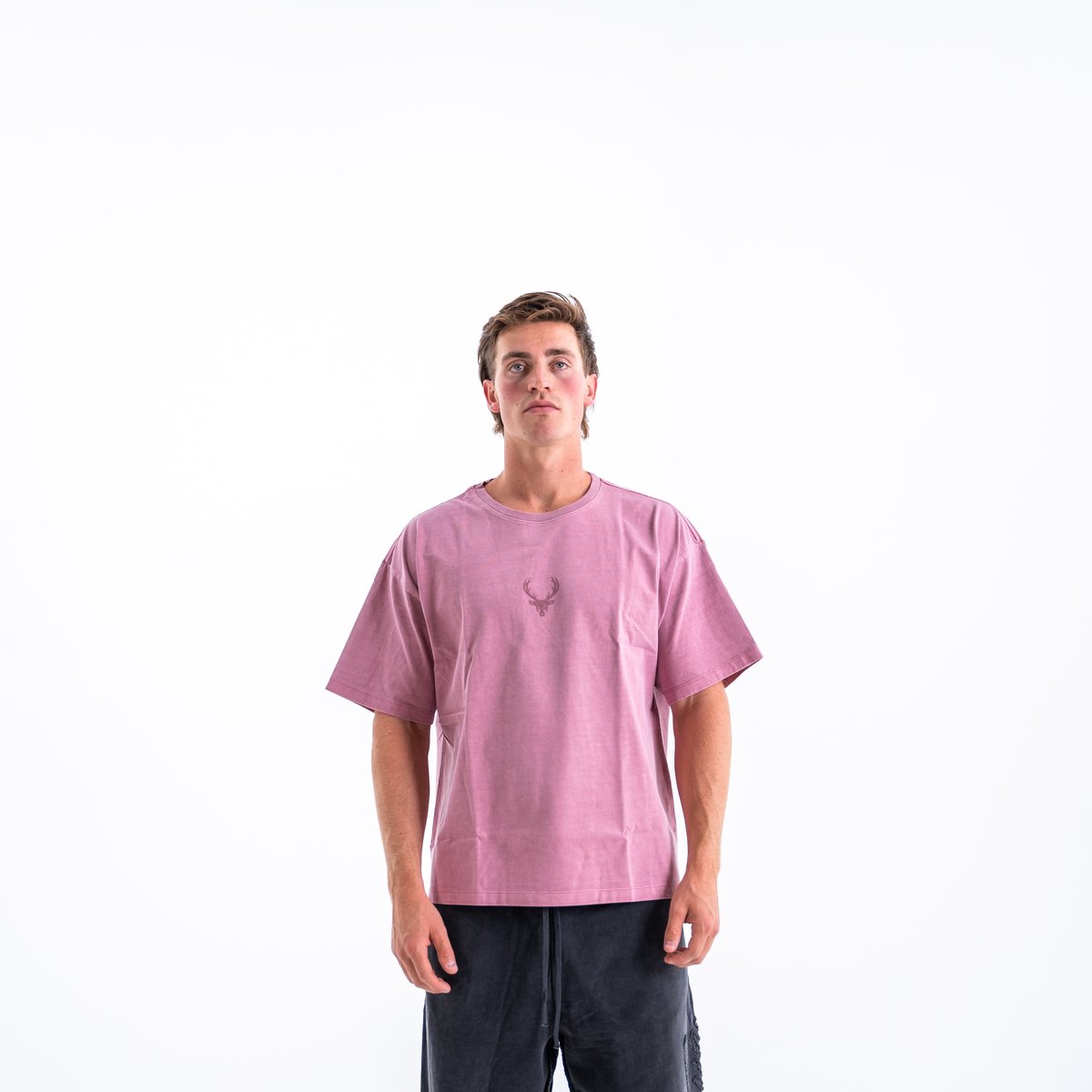 Image of Boxy Pump Cover - Color - Dusty Pink - Pink Logo - 2 / 4