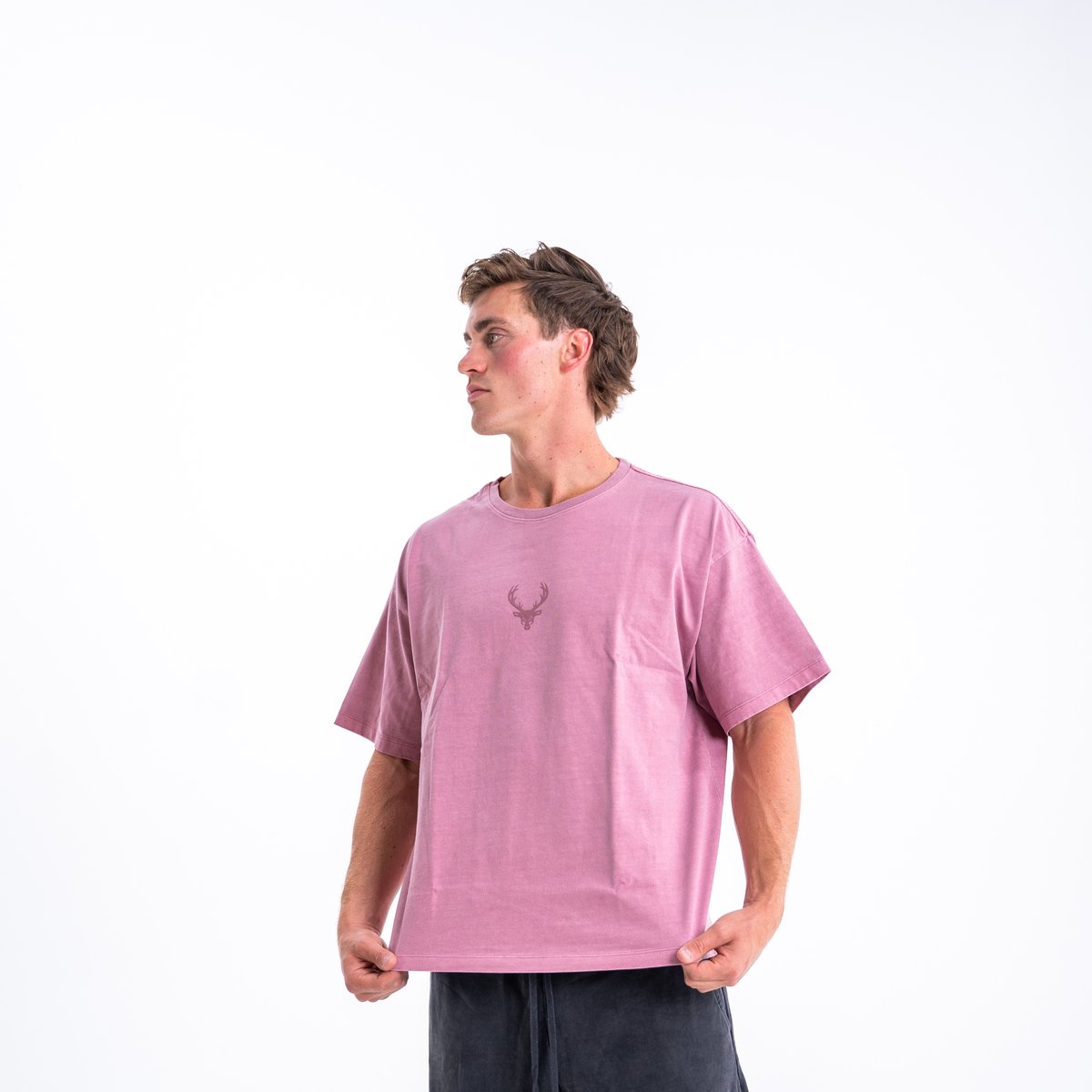 Boxy Pump Cover - Color - Dusty Pink - Pink Logo