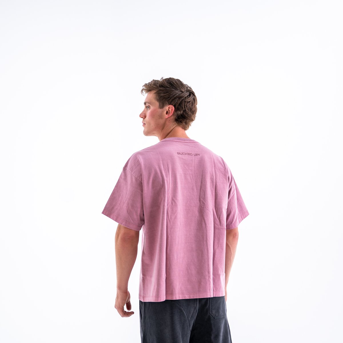 Image of Boxy Pump Cover - Color - Dusty Pink - Pink Logo - 4 / 4