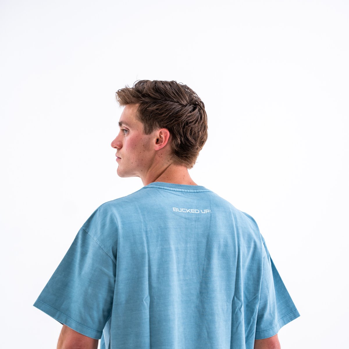 Image of Extended Pump Cover - Color - Light Blue - Blue Logo - 4 / 4