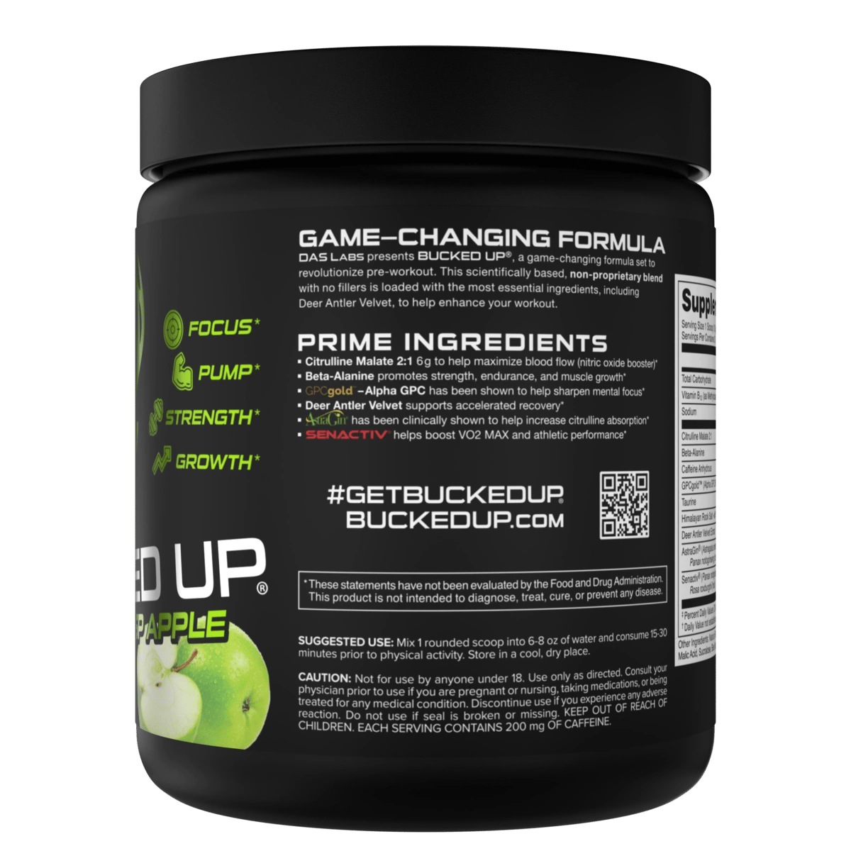 Image of Bucked Up Pre-Workout Limited-Time Flavors - Flavor - Crisp Apple - 12 / 15