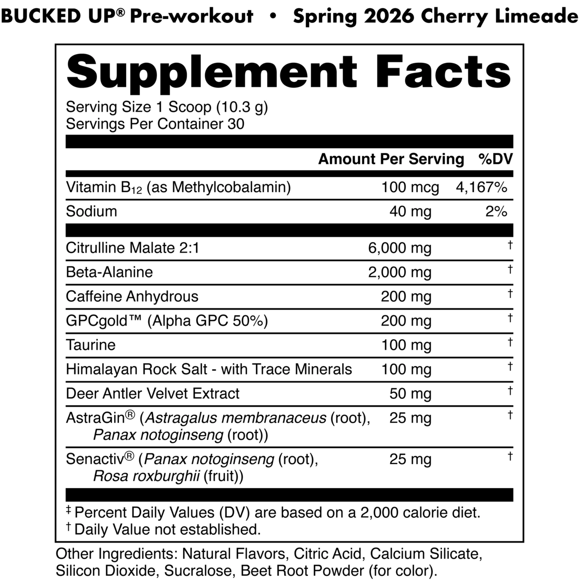 Image of Bucked Up Pre-Workout Limited-Time Flavors - Flavor - Cherry Limeade - 5 / 5