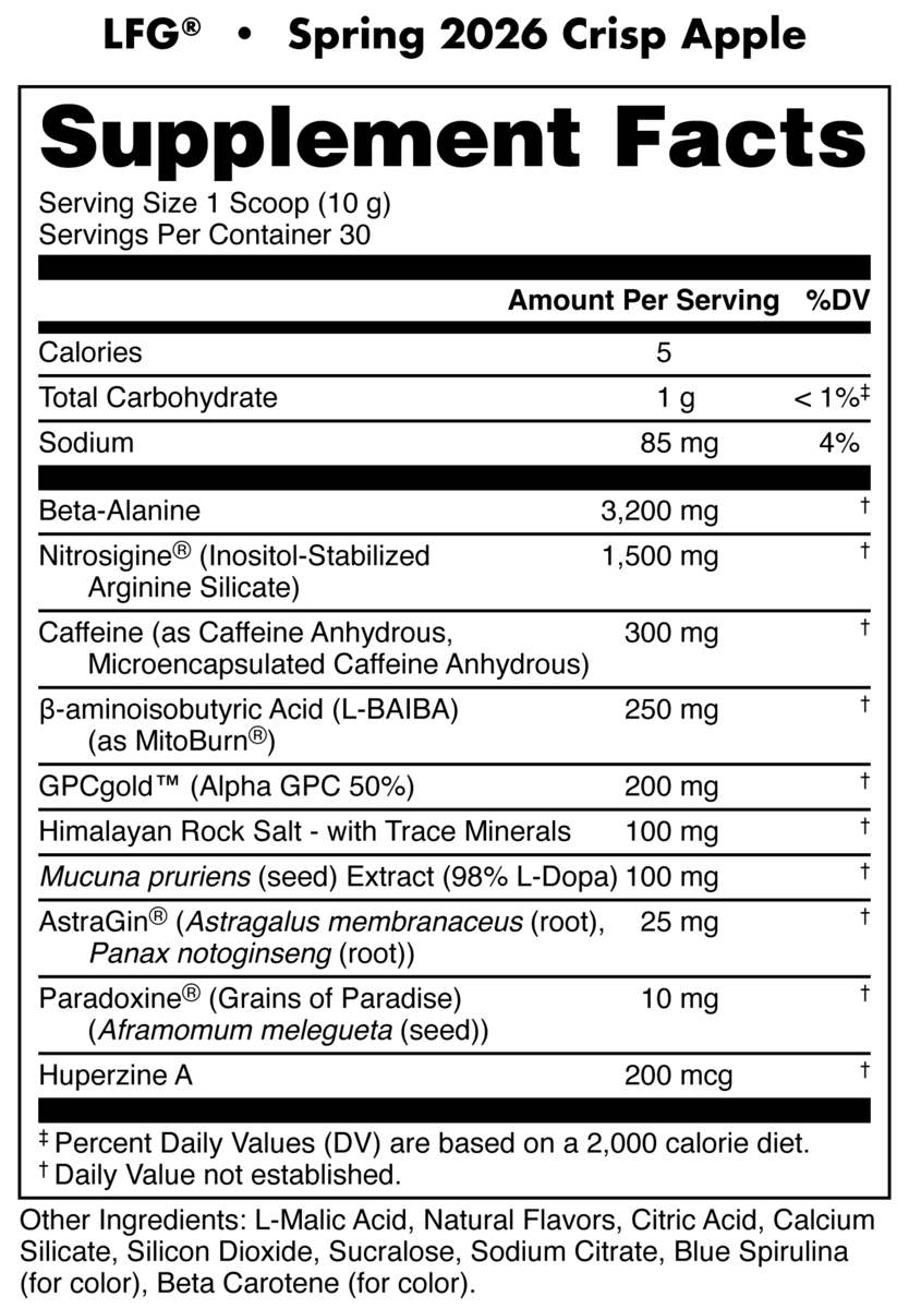 Image of LFG Burn Thermogenic Pre-Workout Limited-Time Flavors - Flavor - Crisp Apple