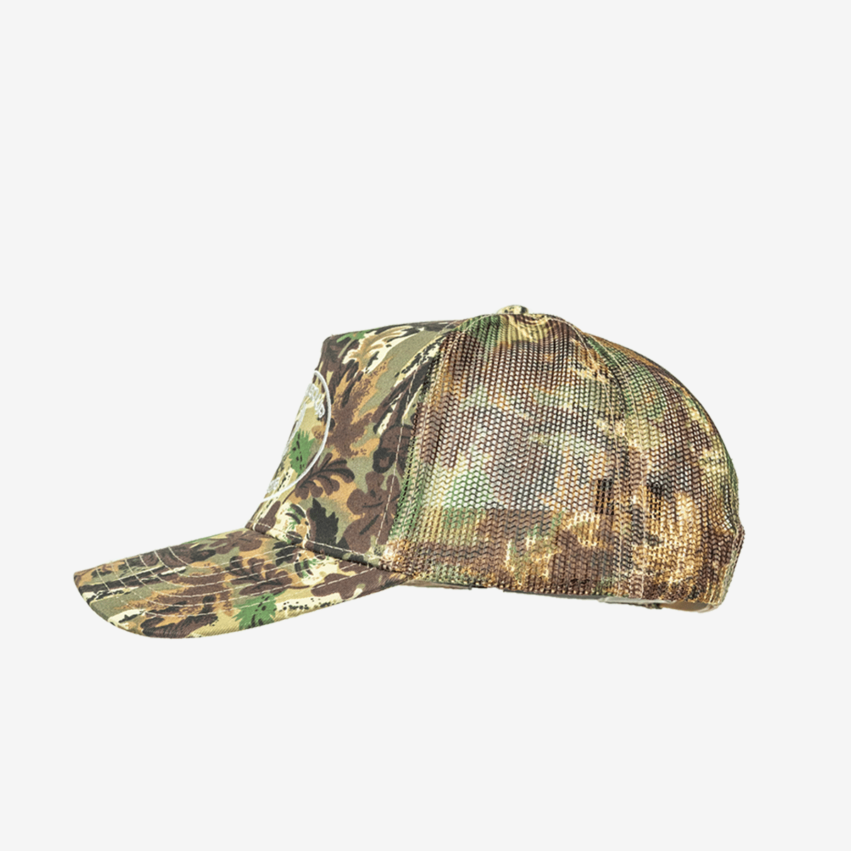 Image of Trucker Hat - Camo - Color - Green Camo - White Embroidered Logo - 13 / 14