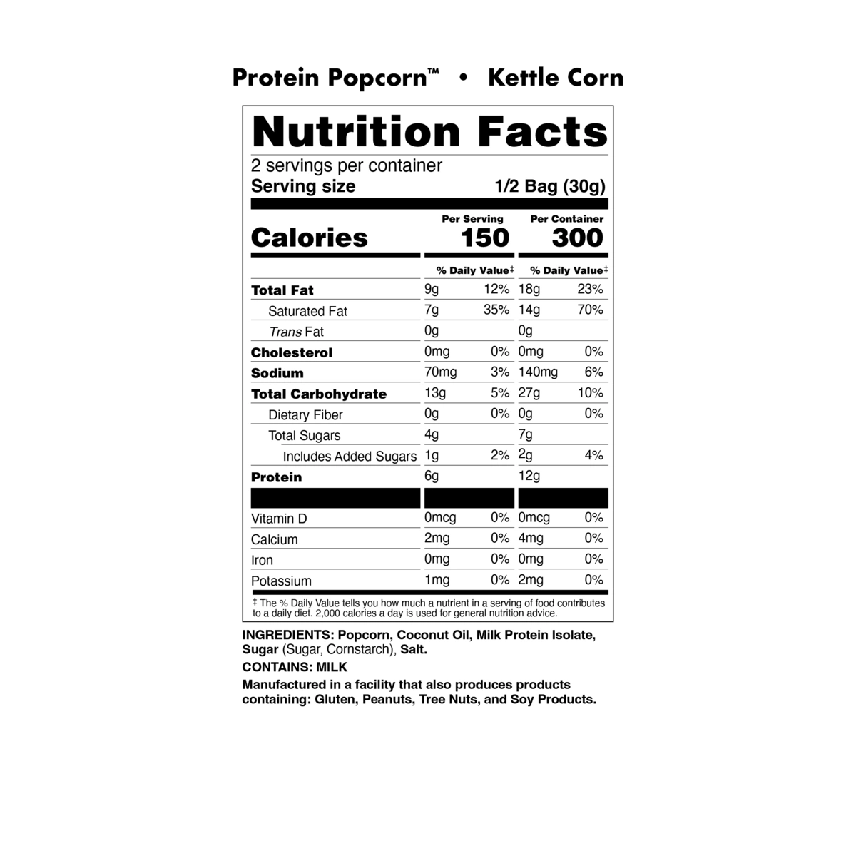 Image of Protein Popcorn (1 Bag) - Flavor - Kettle Corn