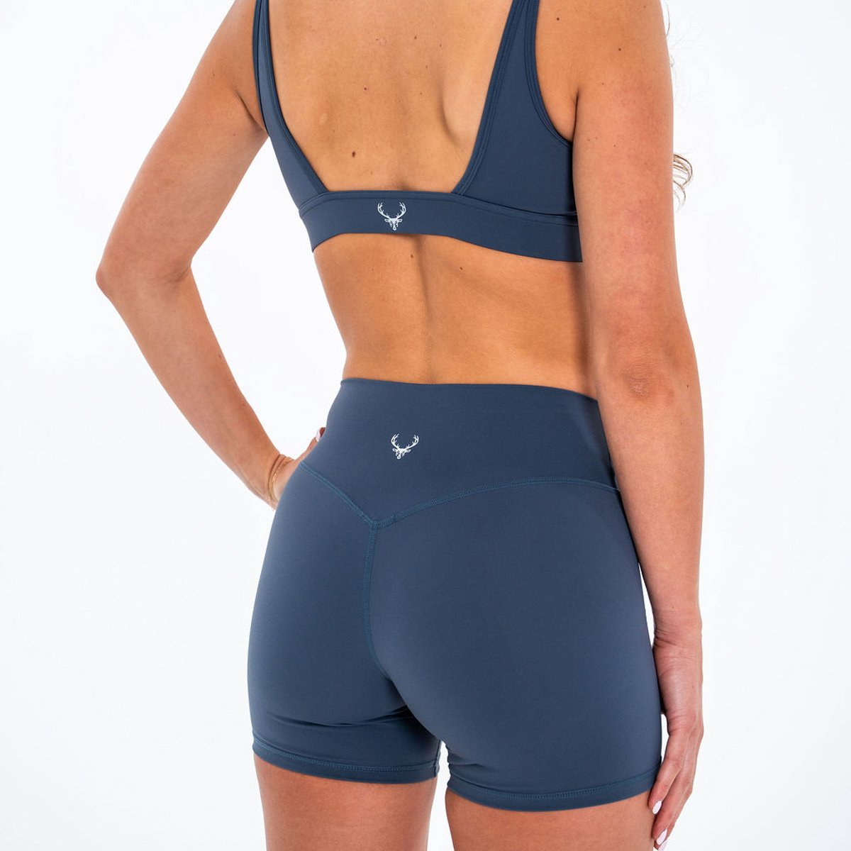 Image of Sculpt Short 5" - Color - Steel Blue - Silver Logo