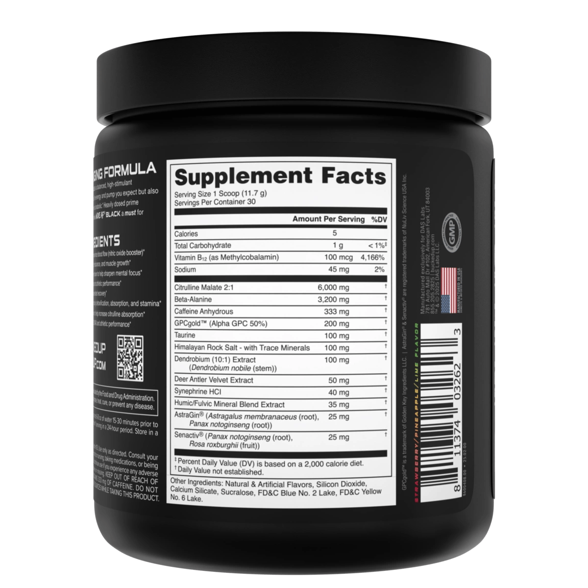 Image of WOKE AF BLACK - High Stimulant Pre-Workout - Flavor - Island Fusion