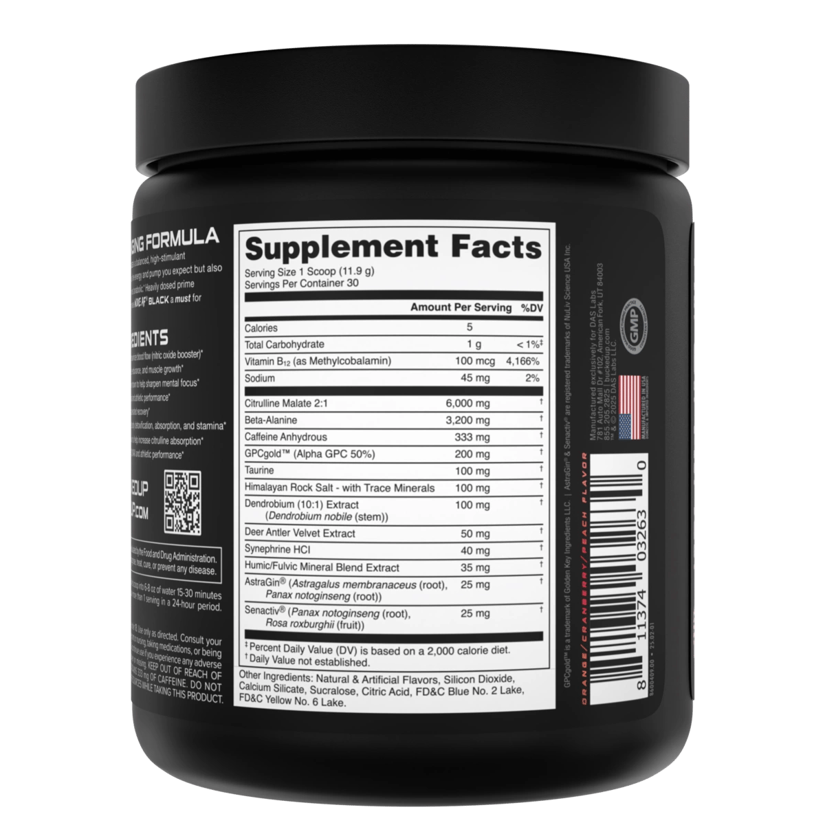 Image of WOKE AF BLACK - High Stimulant Pre-Workout - Flavor - Sets on the Beach