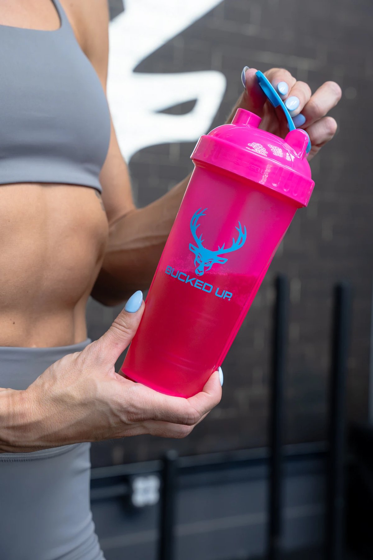 Image of Limited Edition | Neon Perfect Shakers - Color - Neon Pink - Turquoise Logo - 3 / 3