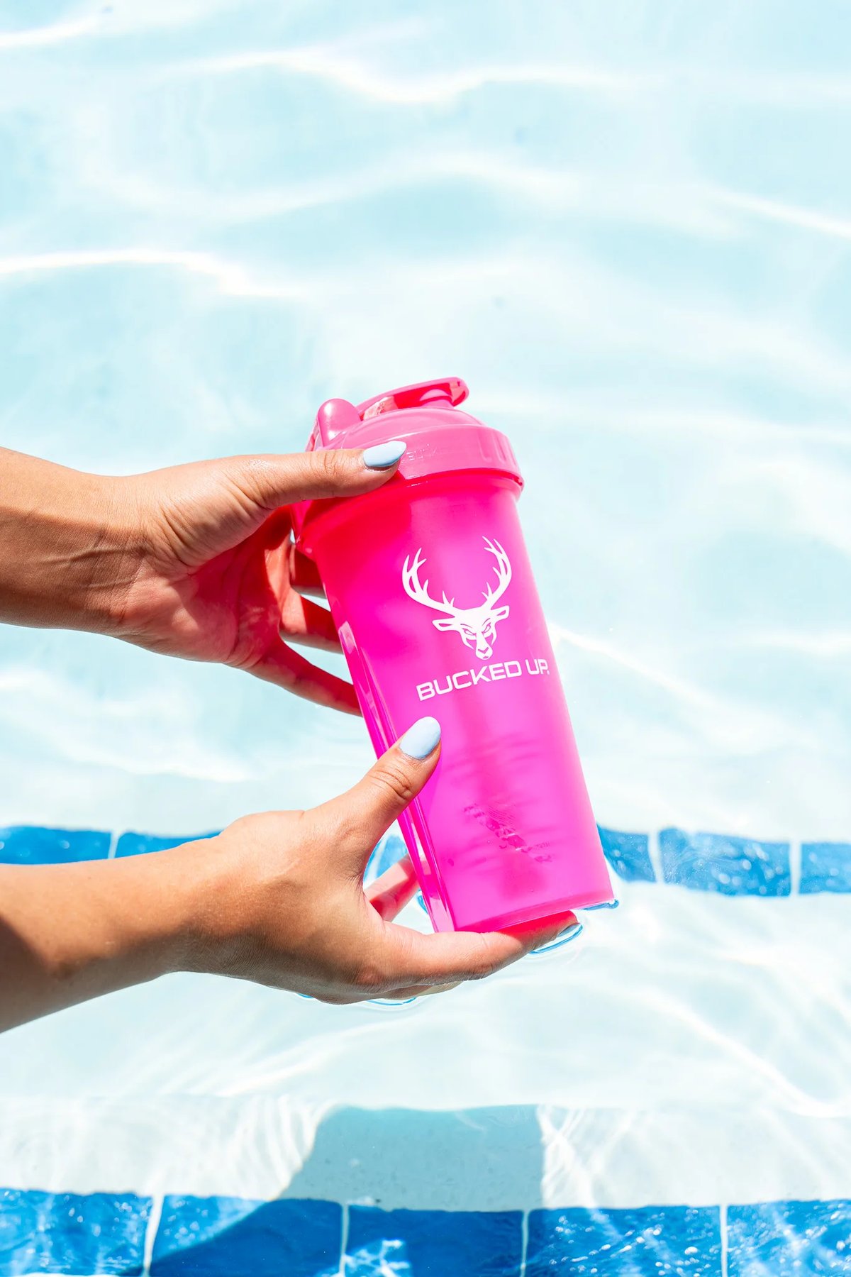 Image of Limited Edition | Neon Perfect Shakers - Color - Neon Pink - Turquoise Logo - 2 / 3