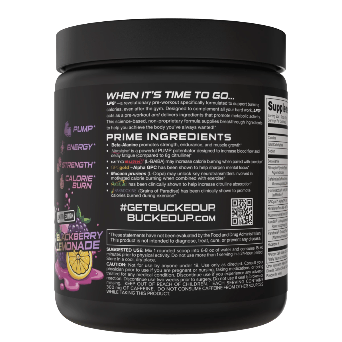 Image of LFG Burn Thermogenic Pre-Workout Limited-Time Flavors - Flavor - Blackberry Lemonade
