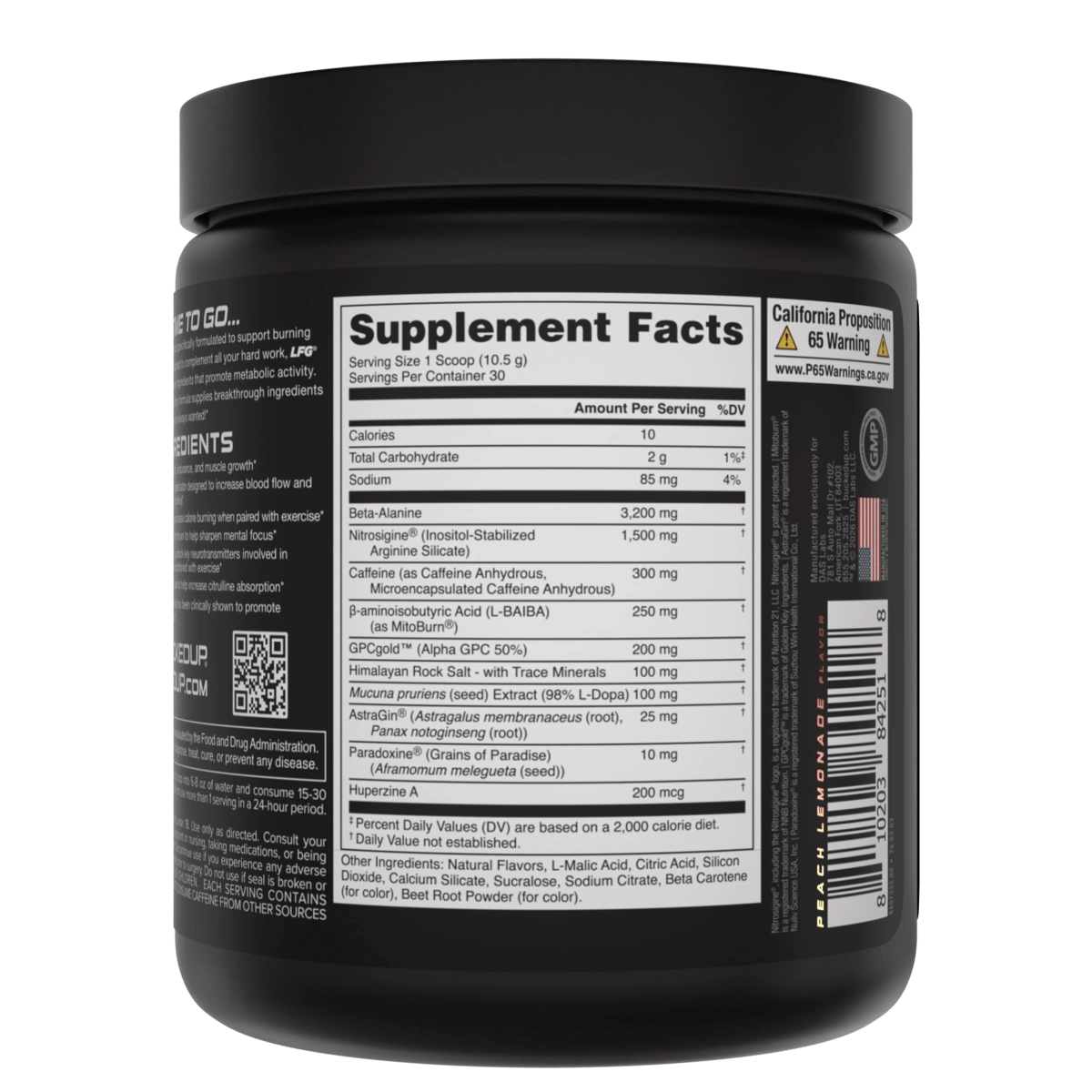 Image of LFG Burn Thermogenic Pre-Workout Limited-Time Flavors - Flavor - Peach Lemonade