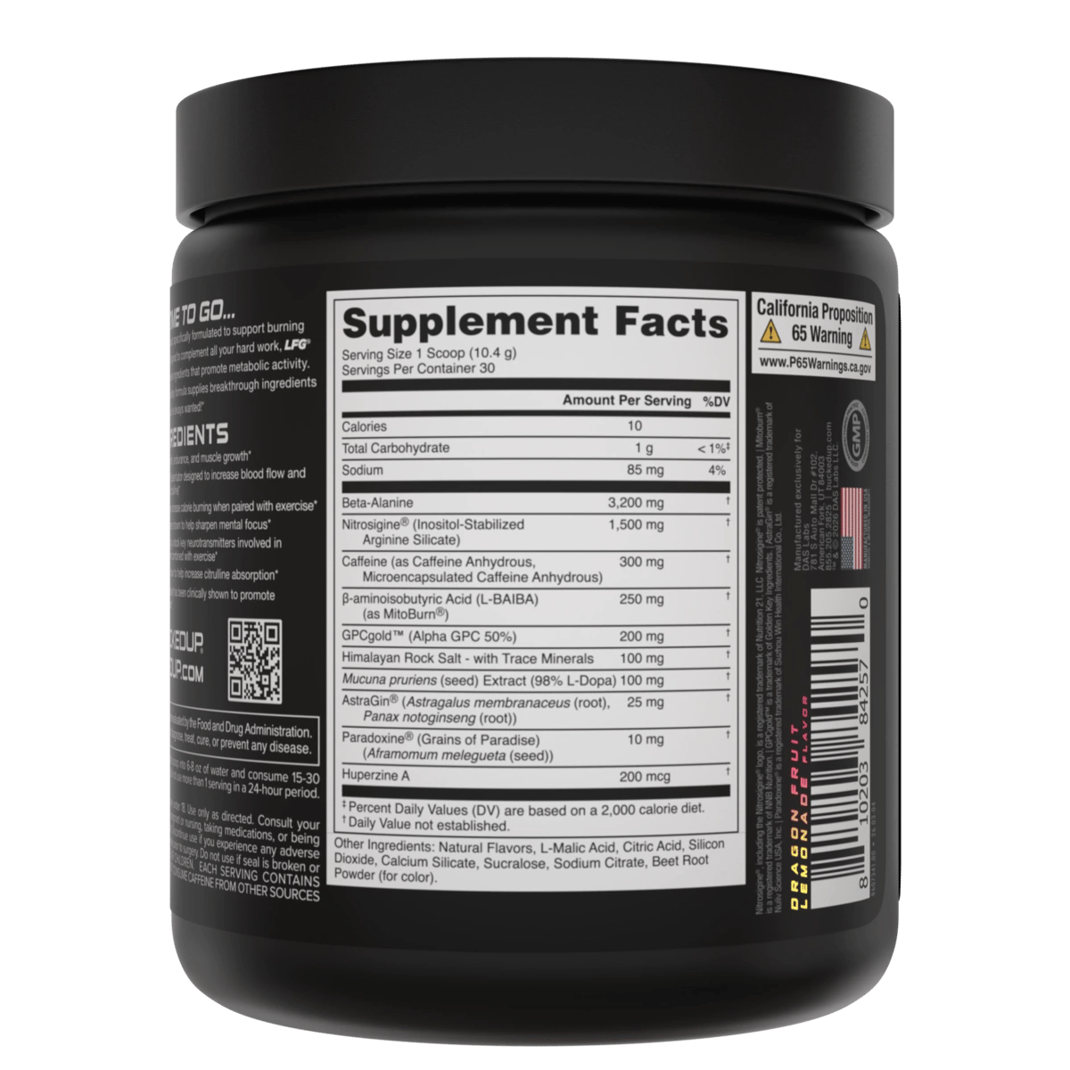Image of LFG Burn Thermogenic Pre-Workout Limited-Time Flavors - Flavor - Dragon Fruit Lemonade