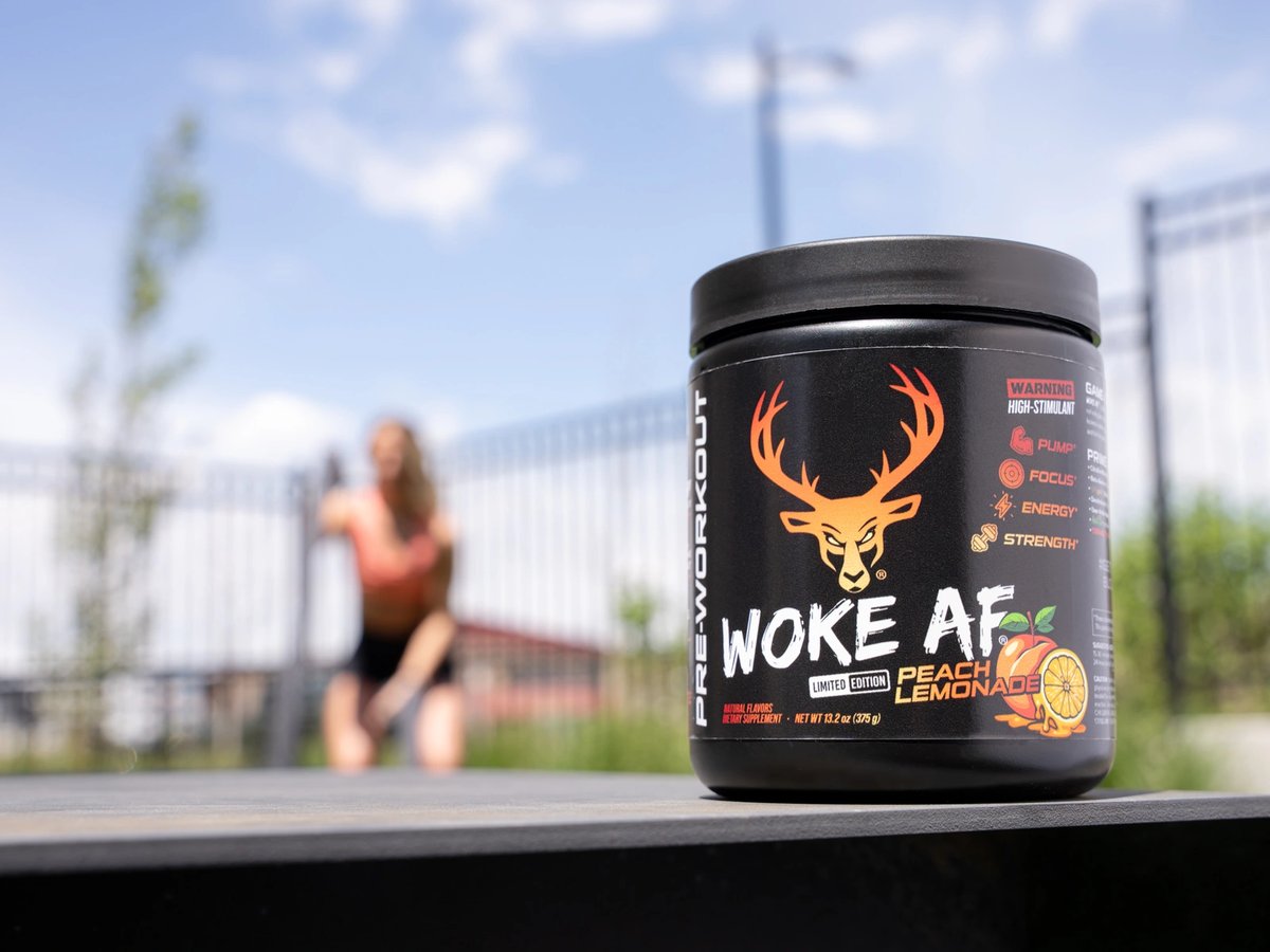 Image of Woke AF Pre-Workout Limited-Time Flavors - Flavor - Peach Lemonade