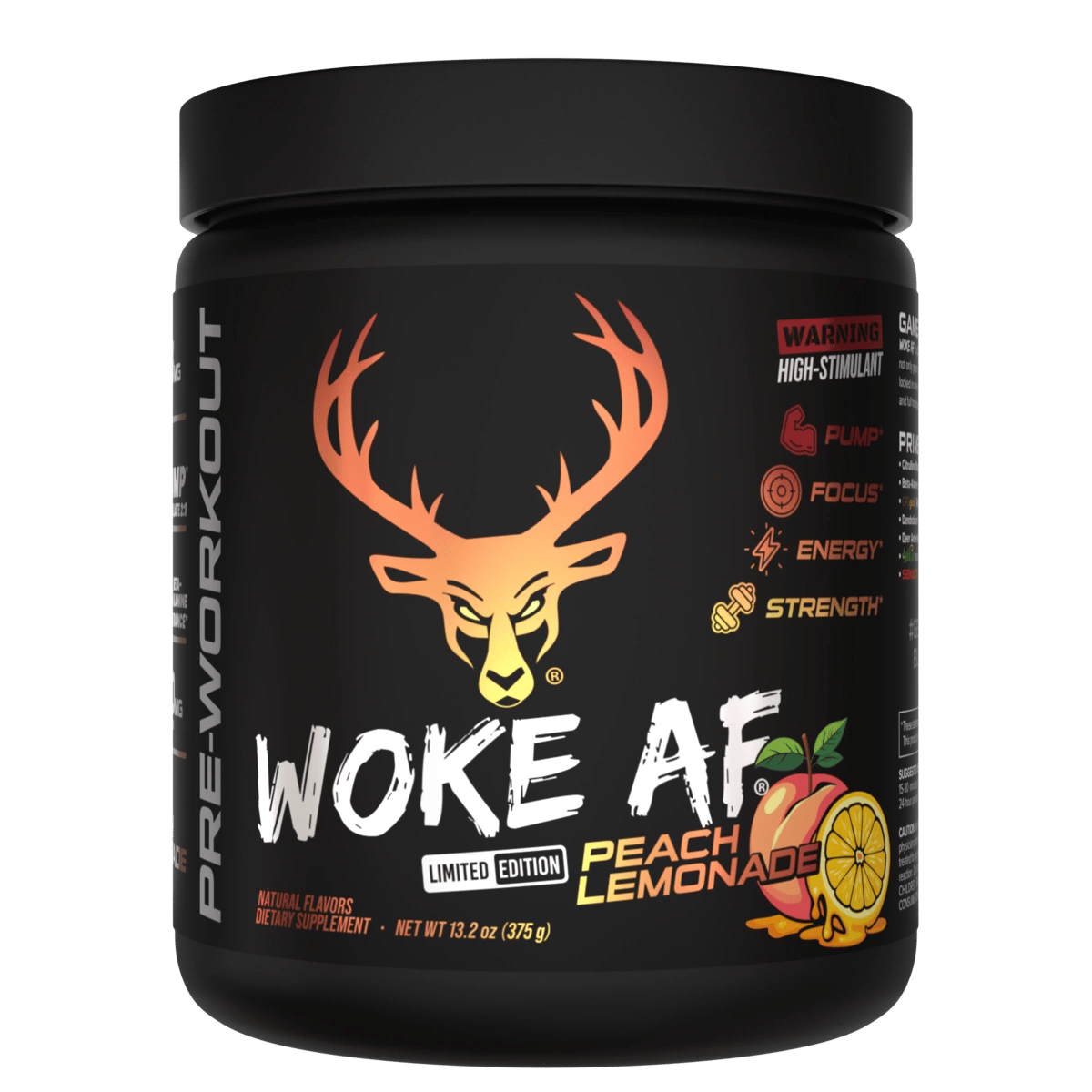 Image of Woke AF Pre-Workout Limited-Time Flavors - Flavor - Peach Lemonade