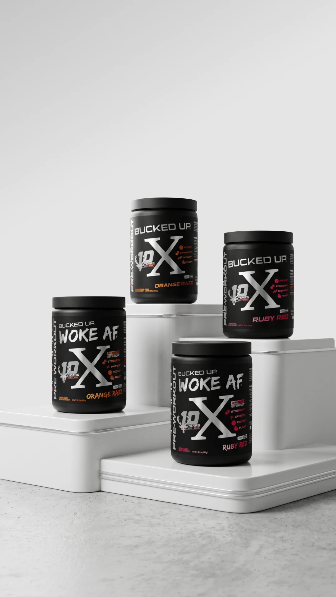Image of Anniversary X Pre-Workout - Type/Flavor - Bucked Up Pre X - Orange Razz