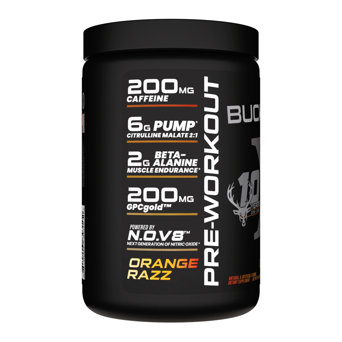 Image of Anniversary X Pre-Workout - Type/Flavor - Bucked Up Pre X - Orange Razz