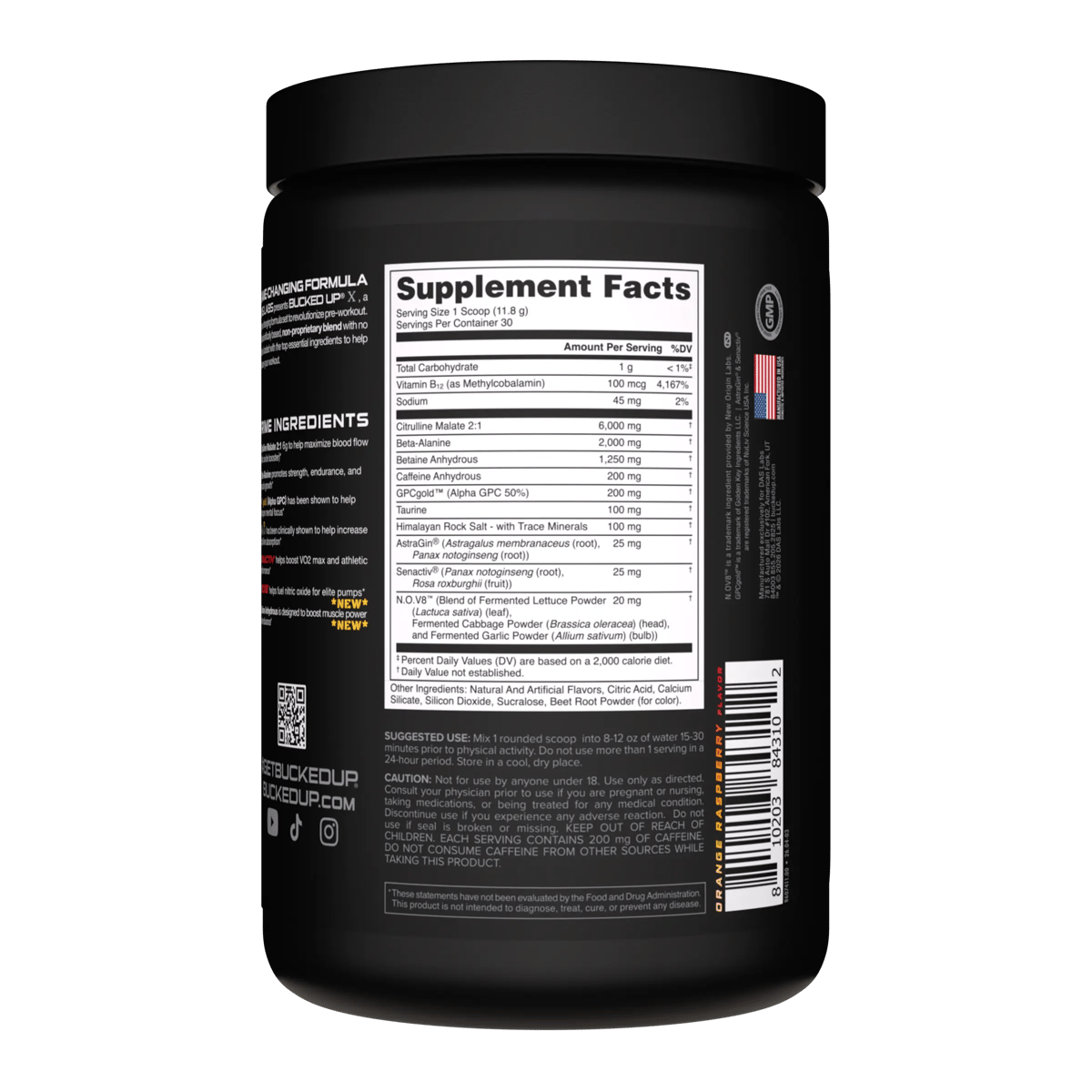 Image of Anniversary X Pre-Workout - Type/Flavor - Bucked Up Pre X - Orange Razz