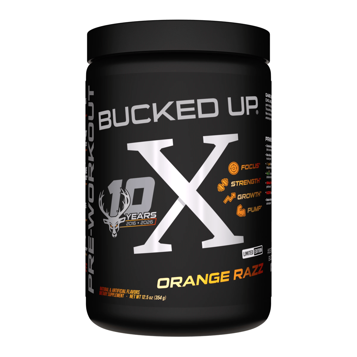 Anniversary X Pre-Workout - Type/Flavor - Bucked Up Pre X - Orange Razz