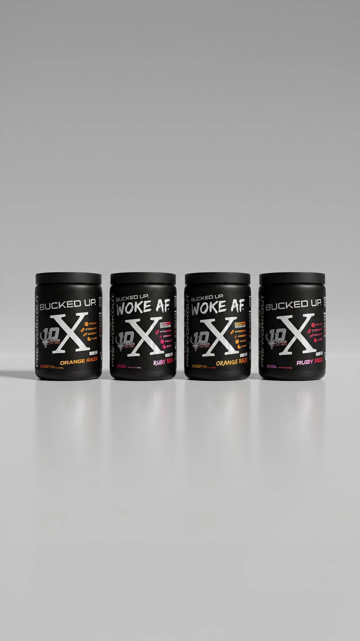Image of Anniversary X Pre-Workout - Type/Flavor - Bucked Up Pre X - Orange Razz