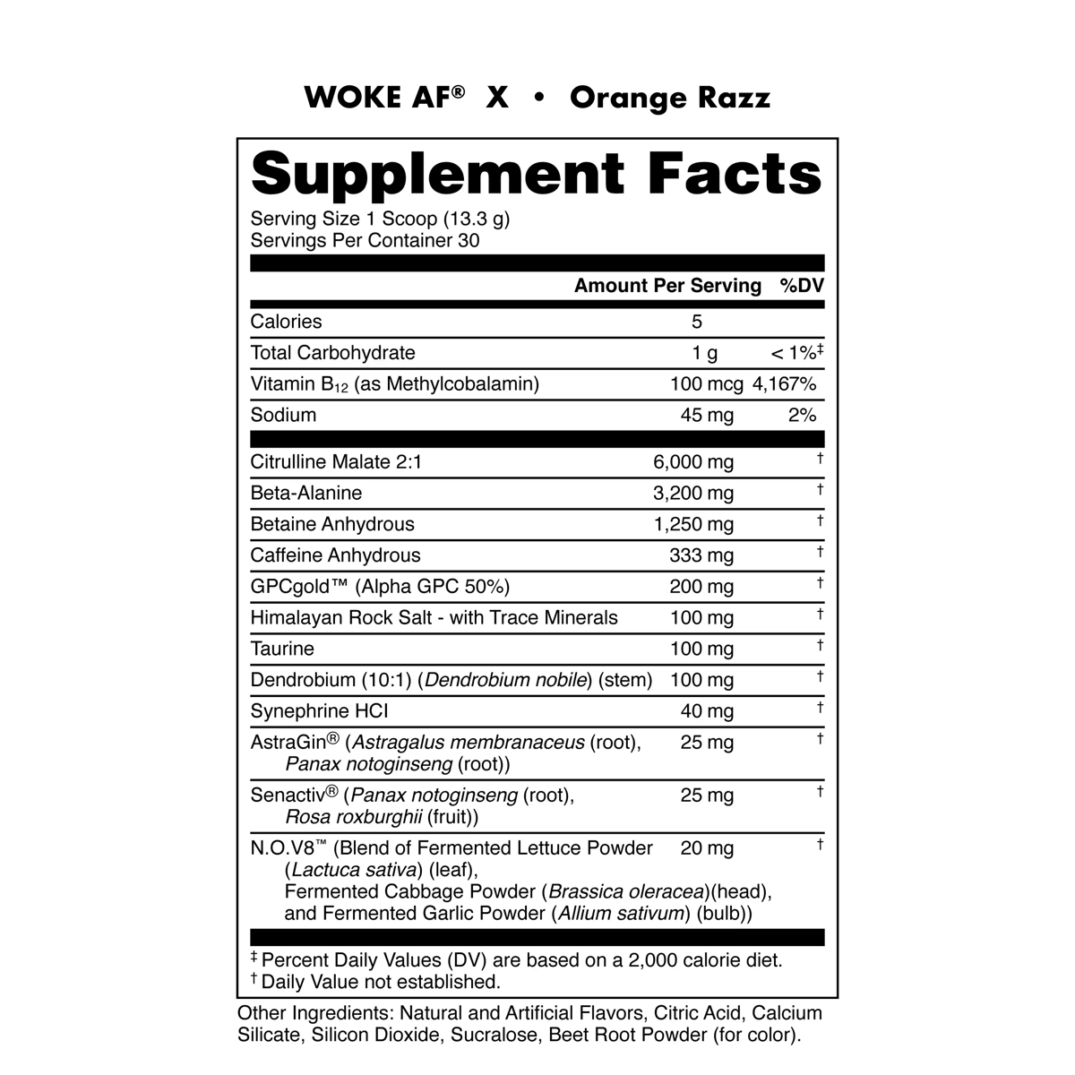 Image of Anniversary X Pre-Workout - Type/Flavor - Woke AF X - Orange Razz