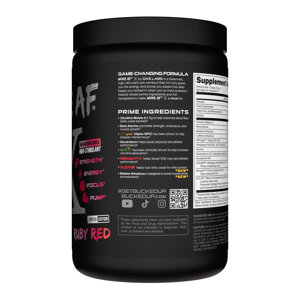 Image of Anniversary X Pre-Workout - Type/Flavor - Woke AF X - Ruby Red
