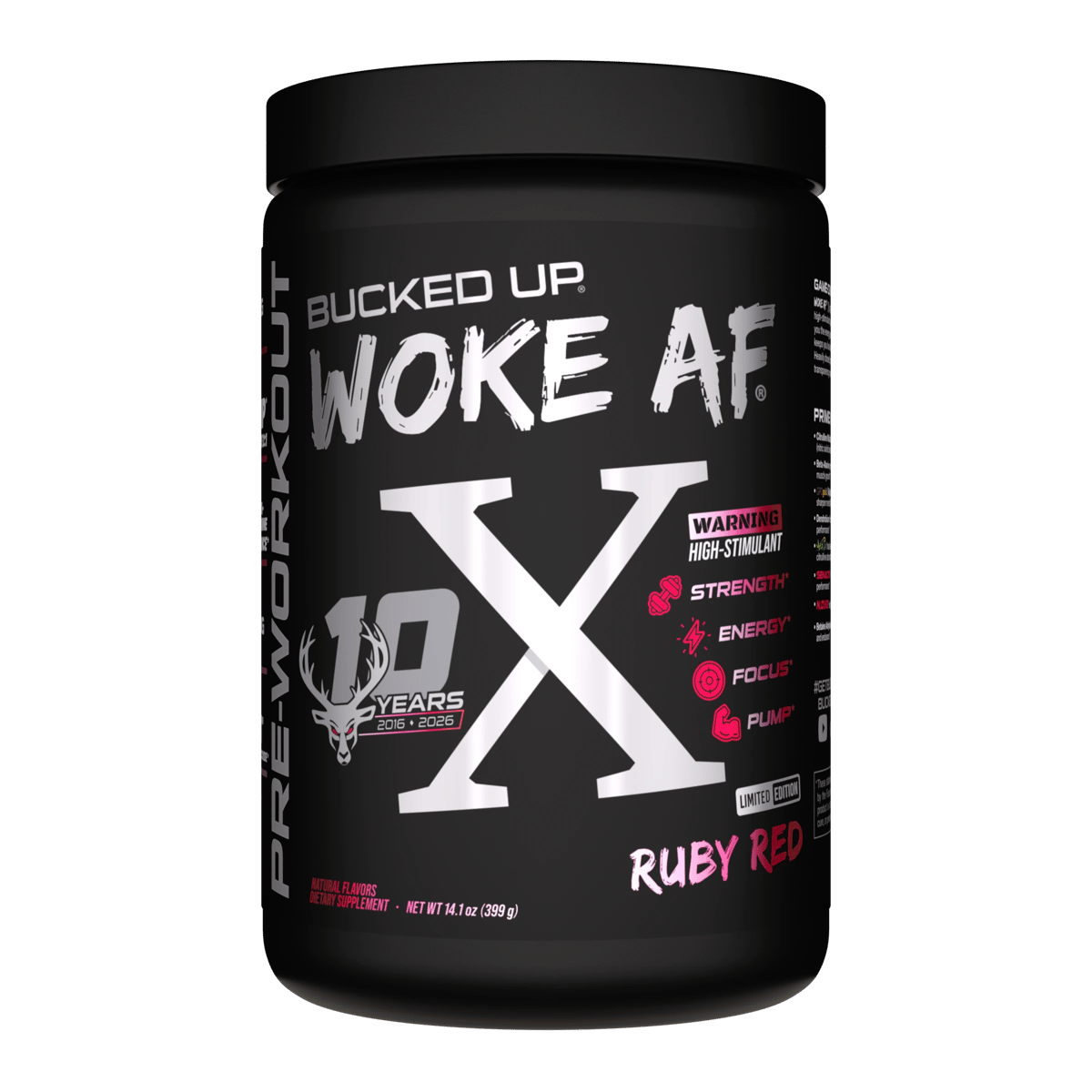 Image of Anniversary X Pre-Workout - Type/Flavor - Woke AF X - Ruby Red