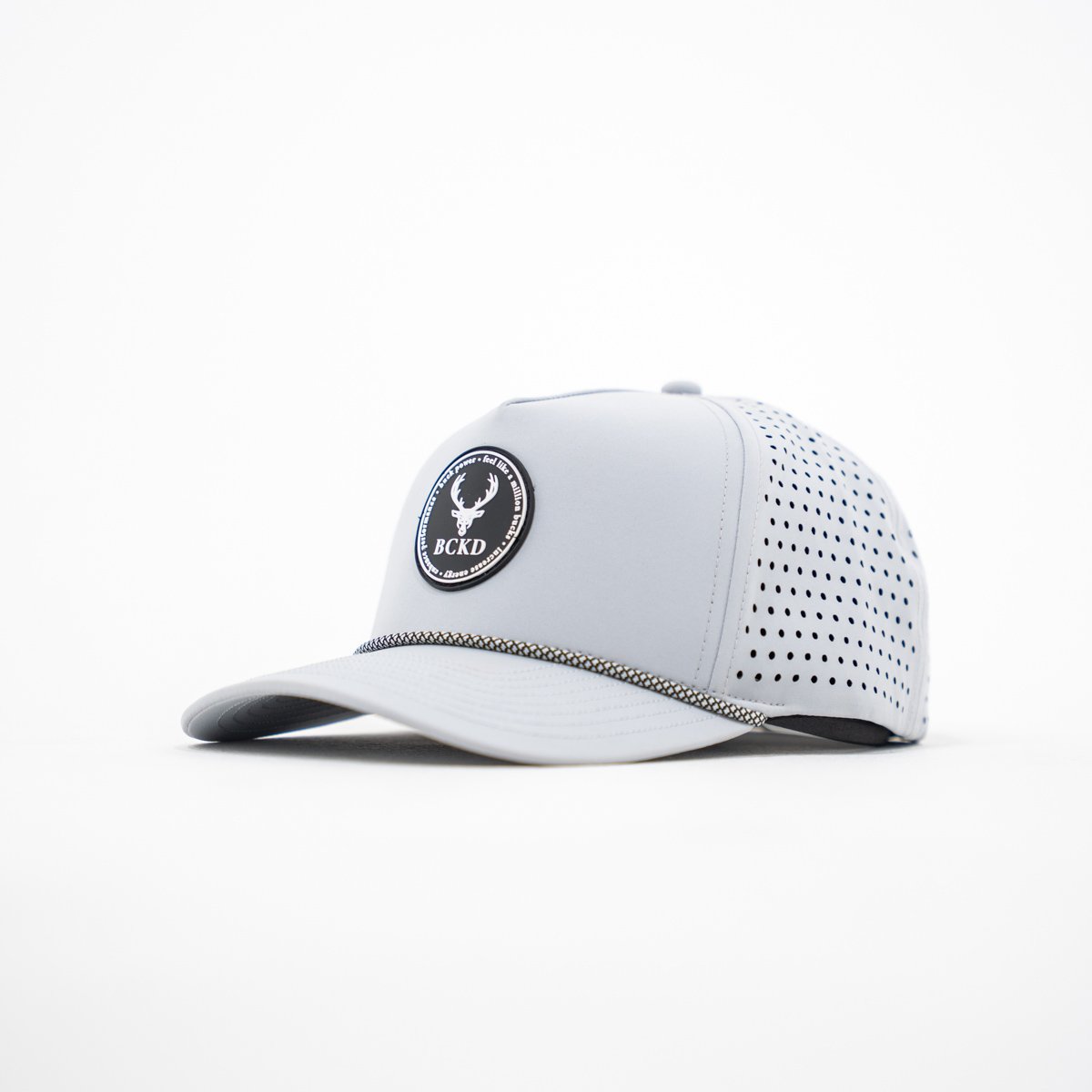 Image of Premium Series Hat - Fairway - Color - Fossil Gray / White Logo