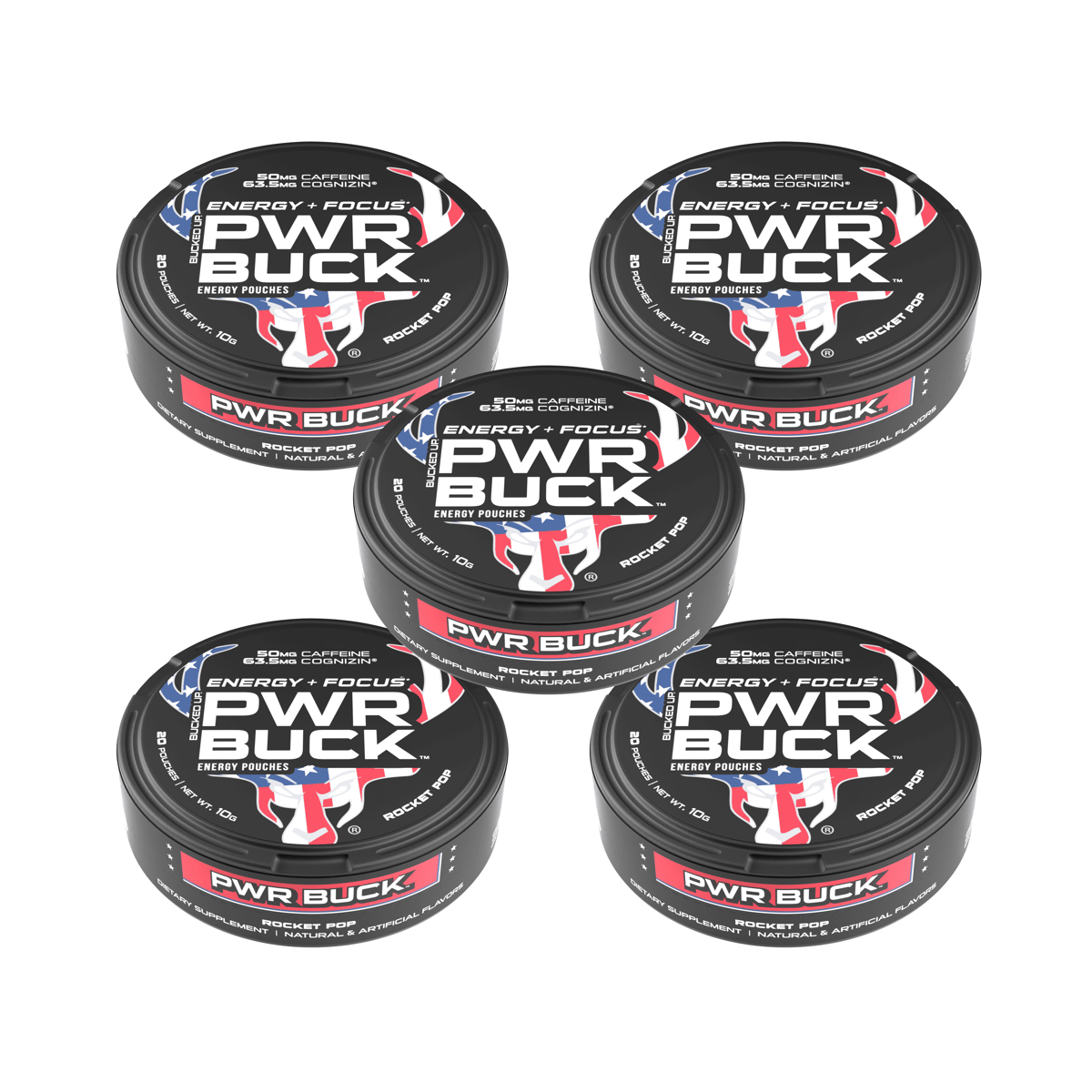 Image of PWR Buck Energy Pouches - Pack Size - 5 Pack