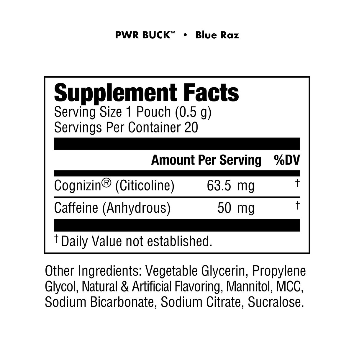 Image of PWR Buck Energy Pouches - Pack Size - 5 Pack