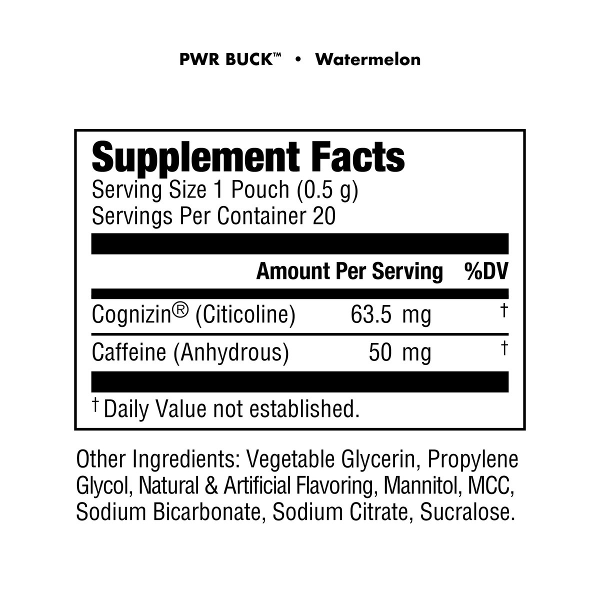 Image of PWR Buck Energy Pouches - Pack Size - 5 Pack