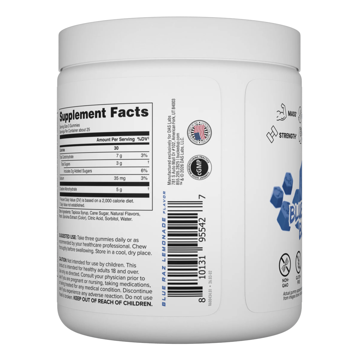Image of Creatine Gummies Canister - Flavor - Blue Blast - 4 / 4