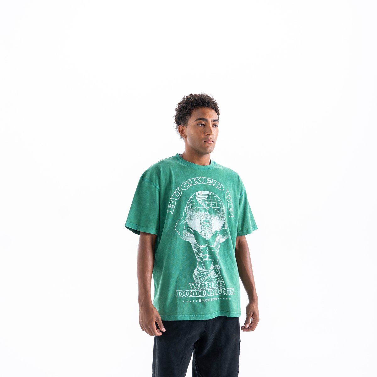 Image of Gym Strength T-Shirt - Color - Green - White Logo - 2 / 3
