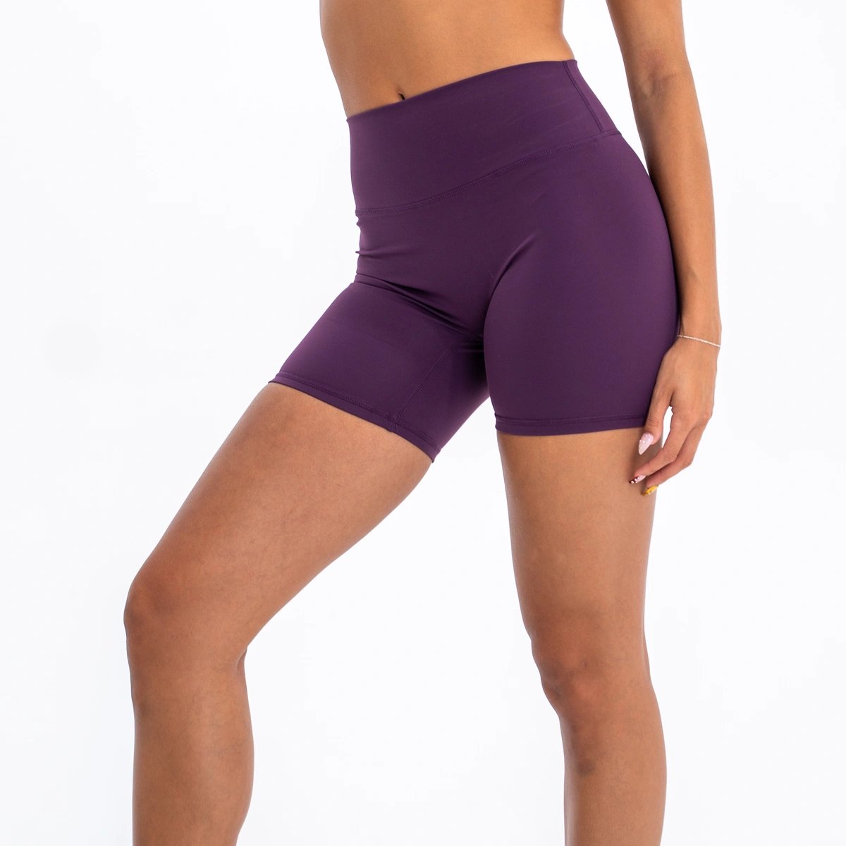 Image of Base Short 6" - Color - Eggplant / Silver Logo - 2 / 5