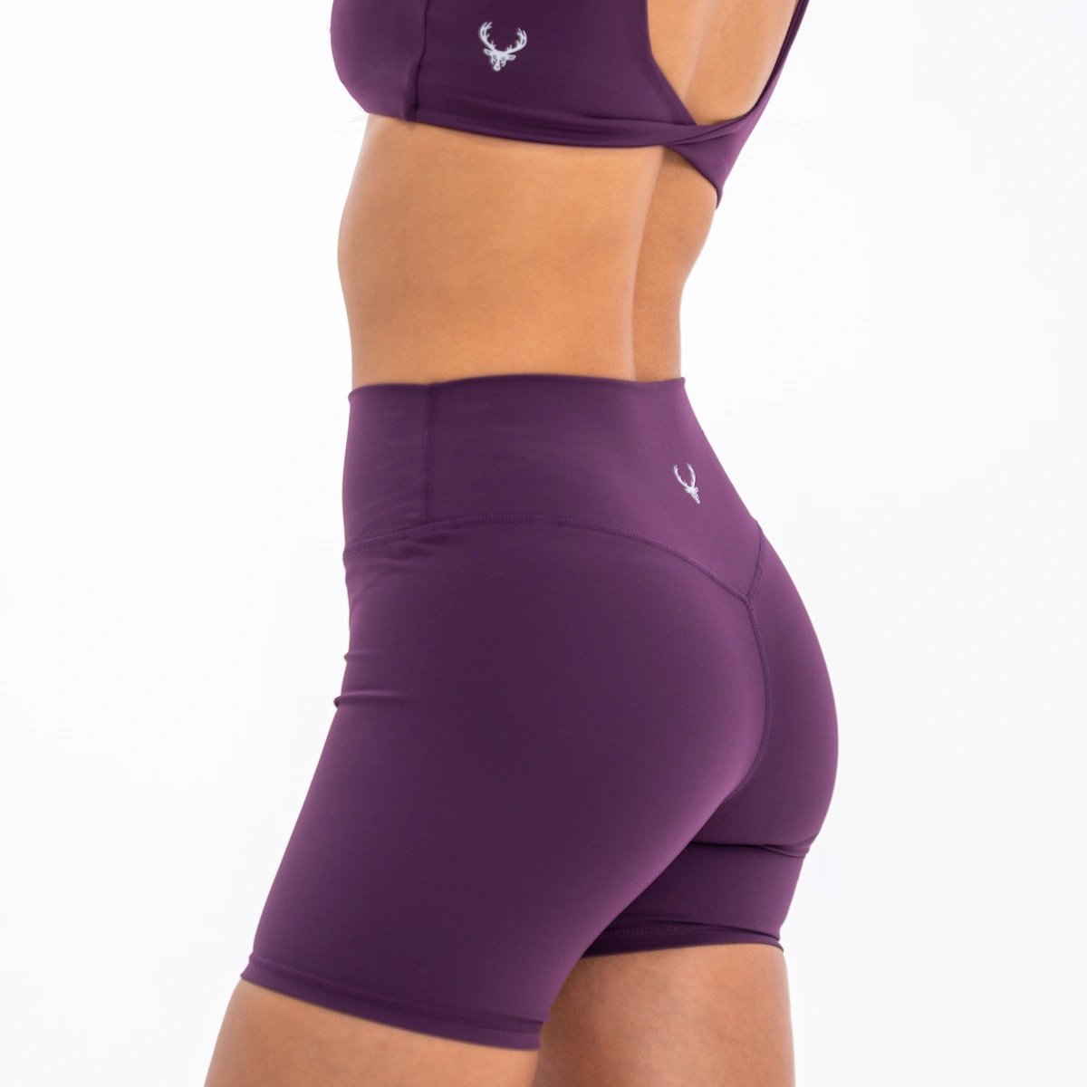 Image of Base Short 6" - Color - Eggplant / Silver Logo - 4 / 5