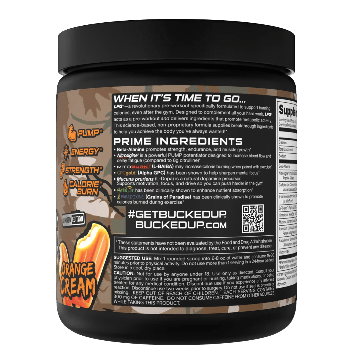 Image of LFG Burn Thermogenic Pre-Workout - Flavor - Hunt - Orange Cream - 2 / 5