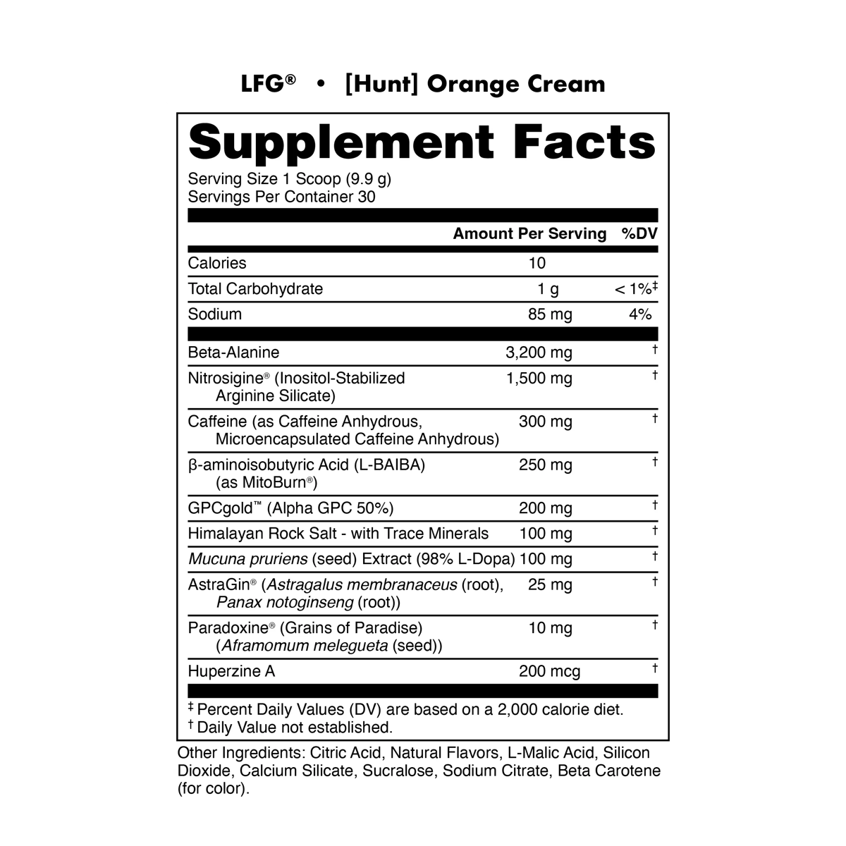 Image of LFG Burn Thermogenic Pre-Workout - Flavor - Hunt - Orange Cream - 5 / 5