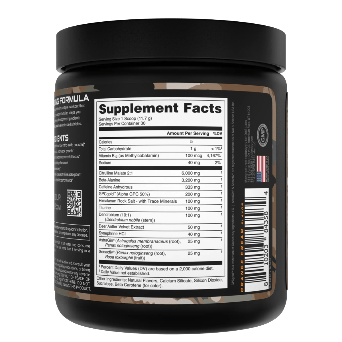 Image of Woke AF - High Stimulant Pre-Workout - Flavor - Hunt - Orange Cream - 4 / 5