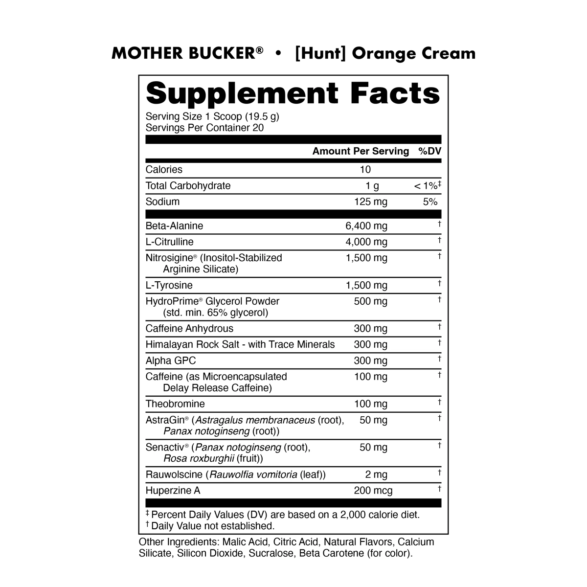 Image of Mother Bucker Pre-Workout - Flavor - Hunt - Orange Cream - 5 / 5