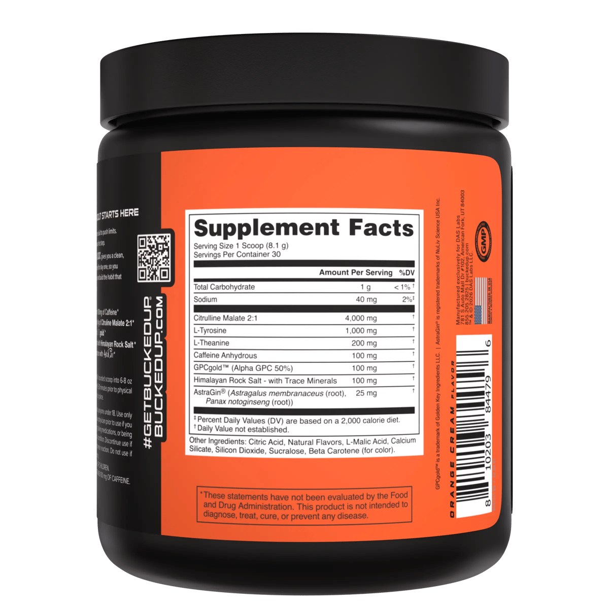 Image of Bucked Up Classic Pre-Workout [30 Serv] - Flavor - Orange Cream - 4 / 5