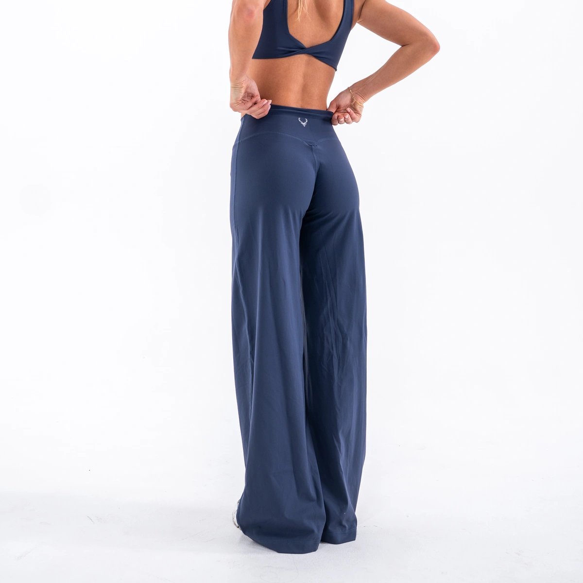Image of Base Straight Leg Leggings - Color - Space - Silver Logo - 4 / 6
