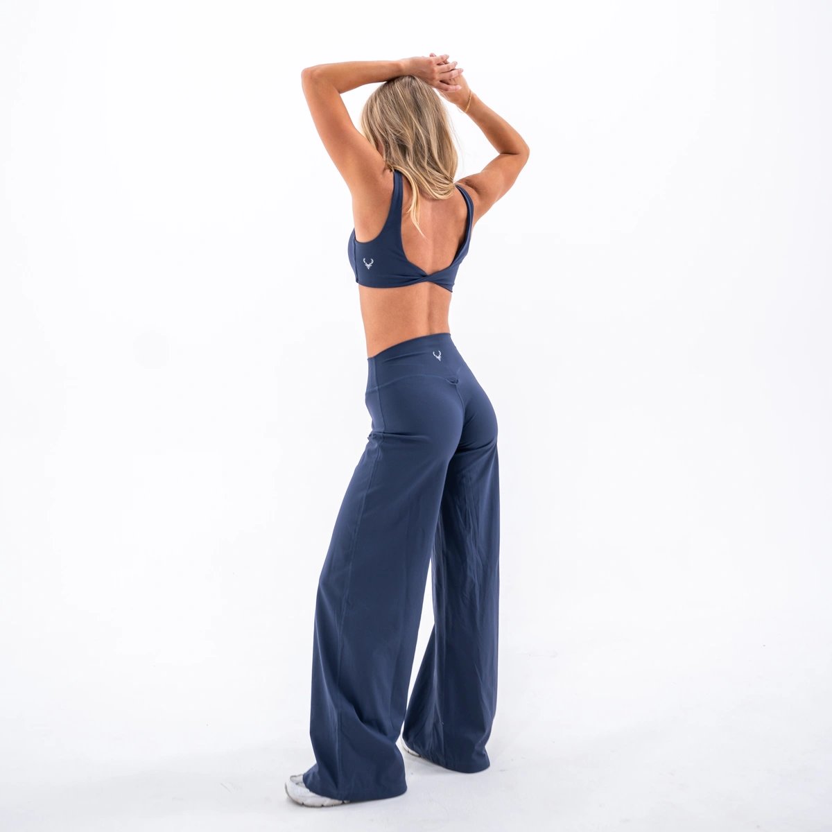 Image of Base Straight Leg Leggings - Color - Space - Silver Logo - 3 / 6