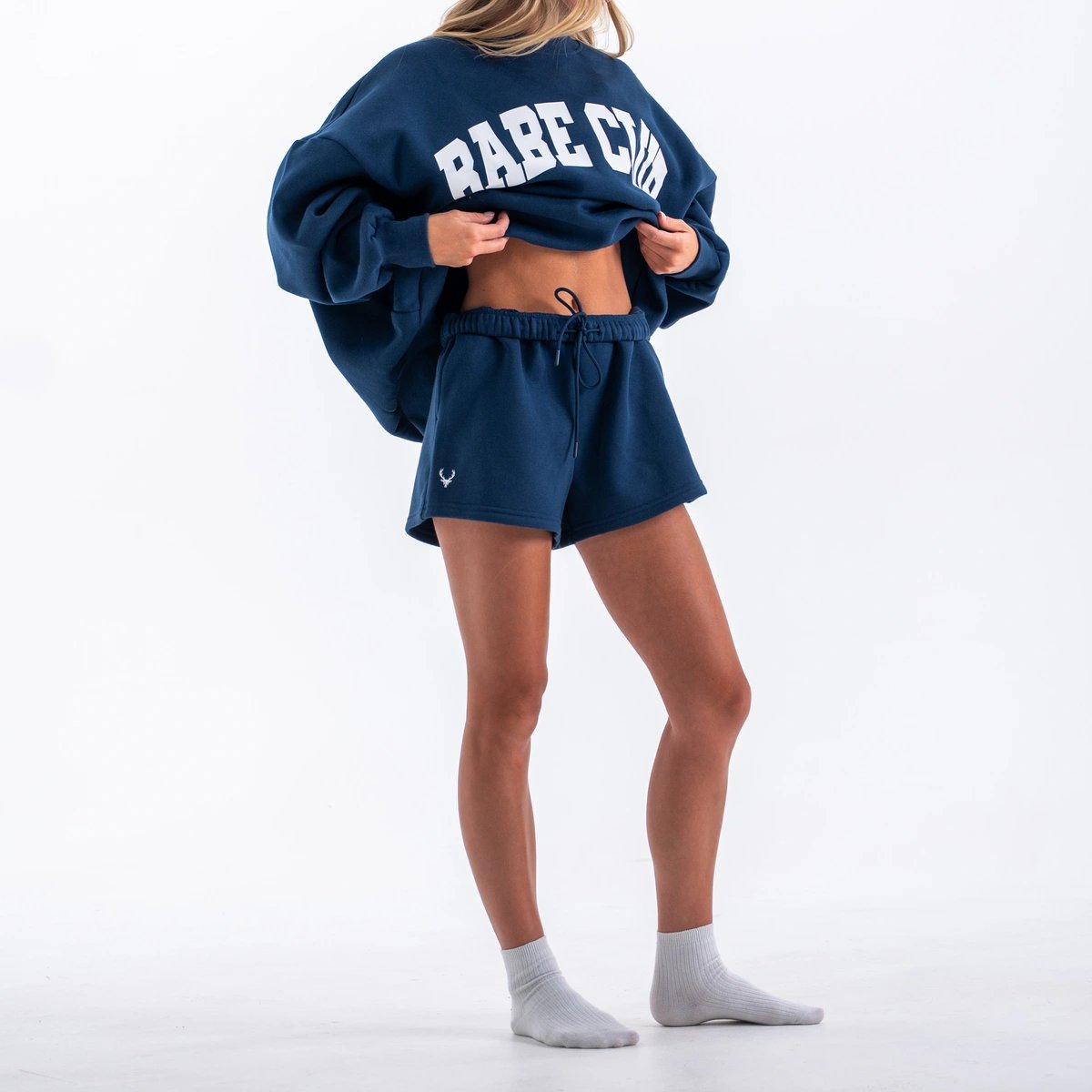 Image of Club Sweat Shorts - Color - University - White Logo - 2 / 5